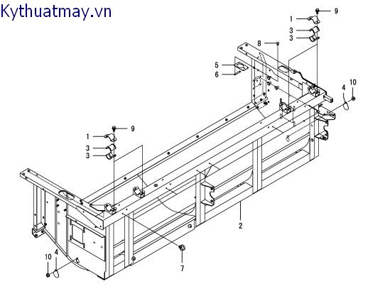 Khung lưỡi gặt - cách đầu 2.3m
